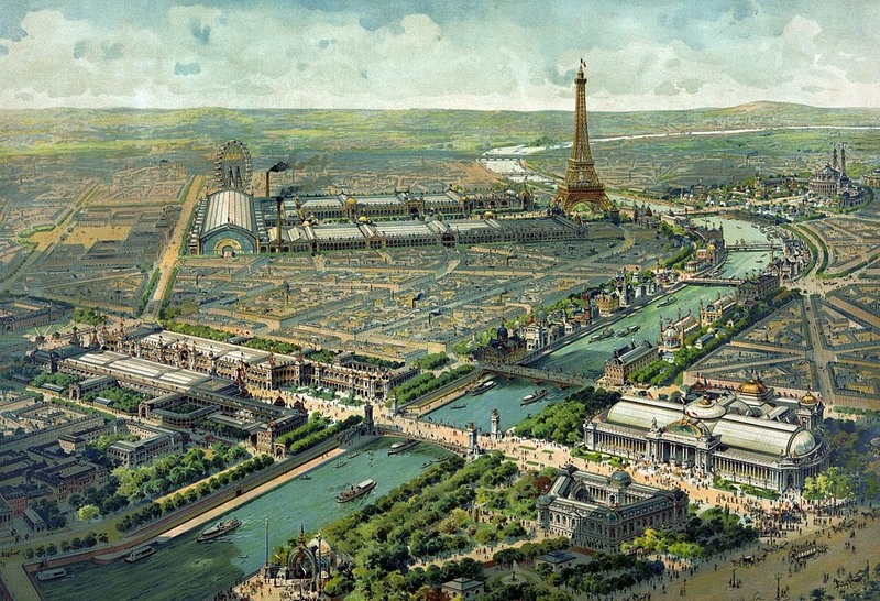 Overzicht van de wereldtentoonstelling in Parijs in 1900